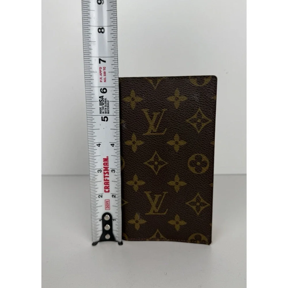 Louis Vuitton Pocket Agenda Cover in Brown Coated Canvas and Leather